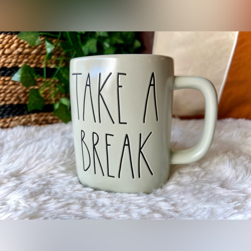 Rae Dunn Artisan Collection Mug Take A Break - Soft Green